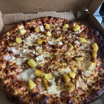 Holiday Pizza - Burnt crust, cheese all melting together not cut - Pizza Near Me - Sterling Heights, Michigan Holiday Pizza - Burnt crust, cheese all melting together not cut - Pizza Near Me - Sterling Heights, Michigan