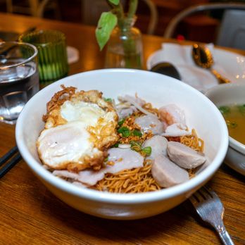 Megan’s Table - phnom penh noodles $10 dry, soup on the side, +egg $4 - Cambodian Near Me - San Francisco, California