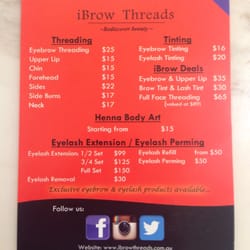 Brow Threads - Prices as at Aug 31, 2015