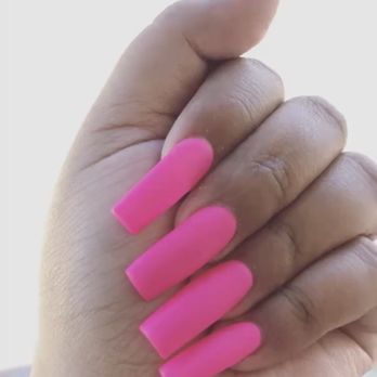 Polished Nails - Bright matte pink - Nail Salons Near Me - Montclair, California Polished Nails - Bright matte pink - Nail Salons Near Me - Montclair, California