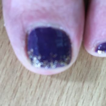 Deja Vu Nail Spa - I asked for the Mardi Gras look and got a beautiful violet toenail polish with gold glitter. - Nail Salons Near Me - Sebastopol, California Deja Vu Nail Spa - I asked for the Mardi Gras look and got a beautiful violet toenail polish with gold glitter. - Nail Salons Near Me - Sebastopol, California
