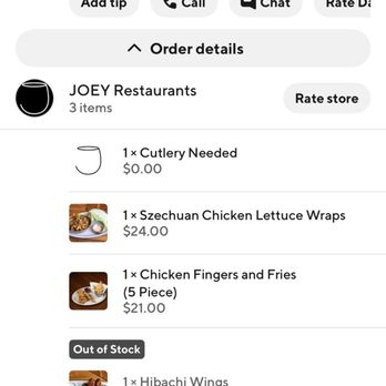 JOEY Manhattan Beach - "Chicken fingers and fries" but my order was delivered with NO FRIES yet I was charged full price for them - New American Near Me - Manhattan Beach, California JOEY Manhattan Beach - "Chicken fingers and fries" but my order was delivered with NO FRIES yet I was charged full price for them - New American Near Me - Manhattan Beach, California