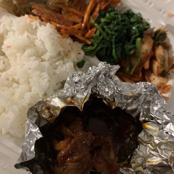 Gina's B-B-Q - My spicy pork plate 02 of 02......this is how much left after I made a paper plate full of food :-) - Korean Near Me - Honolulu, Hawaii Gina's B-B-Q - My spicy pork plate 02 of 02......this is how much left after I made a paper plate full of food :-) - Korean Near Me - Honolulu, Hawaii