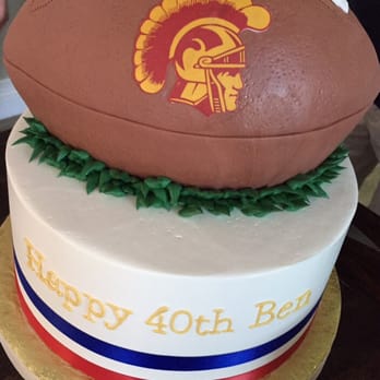 Simply Sweet Cakery - My husband 40th birthday cake ;) the red velvet inside the real size football was the best cake I ever had - Bakeries Near Me - Costa Mesa, California