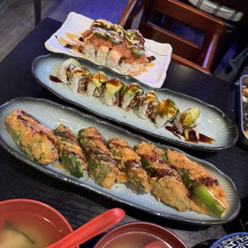 Sushi Okoku - Caterpillar Roll Crazy Bomb Heart Attack Roll - Sushi Bars Near Me - Riverside, California