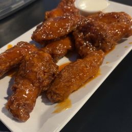 Mango Habanero wings with Ranch