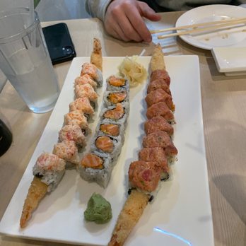 Fuji - Christmas maki, spicy salmon and New England maki - Japanese Near Me - Quincy, Massachusetts Fuji - Christmas maki, spicy salmon and New England maki - Japanese Near Me - Quincy, Massachusetts