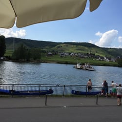 Haus Burg Metternich - Ausblick auf die Mosel in Richtung Westen
