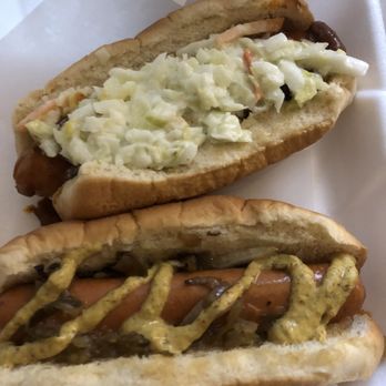 Hazel's Hot Dogs - Chili slaw dog and the #1 seller the spicy dog! - Hot Dogs Near Me - Saint Augustine, Florida Hazel's Hot Dogs - Chili slaw dog and the #1 seller the spicy dog! - Hot Dogs Near Me - Saint Augustine, Florida