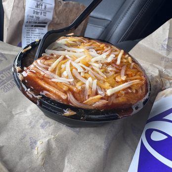 Taco Bell - A tiny bowl of pintos and cheese! - Tacos Near Me - Greenwood, Indiana