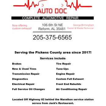 Auto Doc - Tires Near Me - Reform, Alabama Auto Doc - Tires Near Me - Reform, Alabama