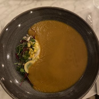 Larsen - Butternut squash soup. The pour it table side. Amazing flavor and textures. - Cocktail Bars Near Me - Laguna Beach, California