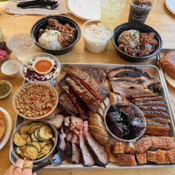 Smoke Queen Barbecue - Food i ordered for my Me and my Husband and Son , all yummy - Barbeque Near Me - Garden Grove, California