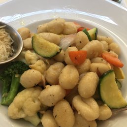 Primavera gnocchi (shown as vegan on menu, but came with Parmesan on the side just in case) Primavera gnocchi (shown as vegan on menu, but came with Parmesan on the side just in case)