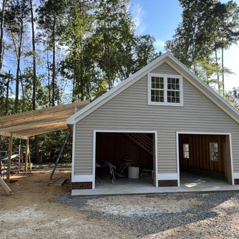 River View Contracting - a two car garage with a carportion - General Contractors Near Me - White Stone, Virginia River View Contracting - a two car garage with a carportion - General Contractors Near Me - White Stone, Virginia