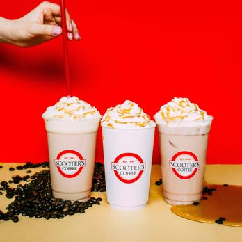 Scooter's Coffee - three cups of coffee with whipped cream - Coffee & Tea Near Me - Omaha, Nebraska Scooter's Coffee - three cups of coffee with whipped cream - Coffee & Tea Near Me - Omaha, Nebraska