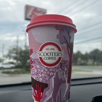 Scooter's Coffee - Hot latte w almond milk - Coffee & Tea Near Me - Jacksonville, Florida Scooter's Coffee - Hot latte w almond milk - Coffee & Tea Near Me - Jacksonville, Florida