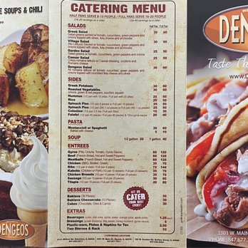 Dengeos - Skokie - Menu as of April 2023 - Barbeque Near Me - Skokie, Illinois