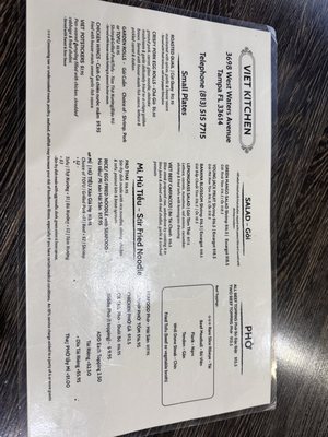 Menu photo 3 Viet Kitchen Tampa, FL