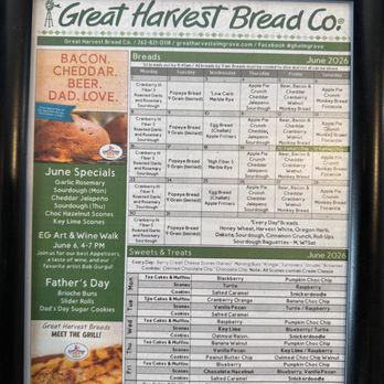 Great Harvest Bread - Elm Grove - bread calender - Bakeries Near Me - Elm Grove, Wisconsin Great Harvest Bread - Elm Grove - bread calender - Bakeries Near Me - Elm Grove, Wisconsin