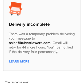 Kuhn Flowers - My attempt to resolve the issue with no success. - Florists Near Me - Jacksonville, Florida
