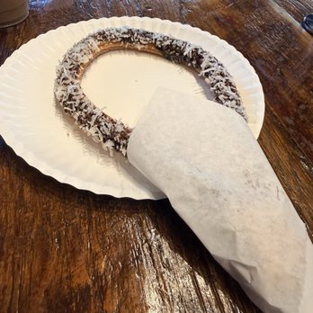 Hiccups & Churroholic - Chocolate and coconut glazed churro. - Asian Fusion Near Me - Tampa, Florida