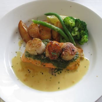 Max's Grill - salmon and scallops - Seafood Near Me - Pacific Grove, California