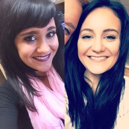 Before my micro blading with Bao when I used to fill in with powder versus after with no make up on them.