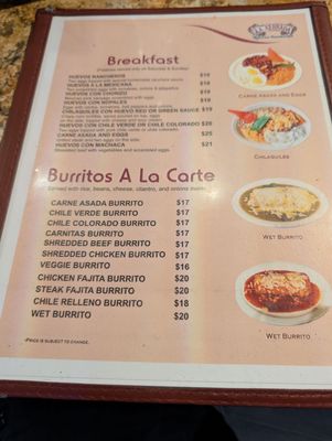Menu photo 5 La Kebrada Clovis, CA