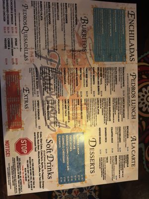 Menu photo 1 Pedro's Flowood, MS Menu photo 1 Pedro's Flowood, MS
