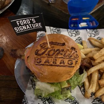 Ford's Garage Ft. Myers - Stamped their name on the bun. How cute. - Burgers Near Me - Fort Myers, Florida