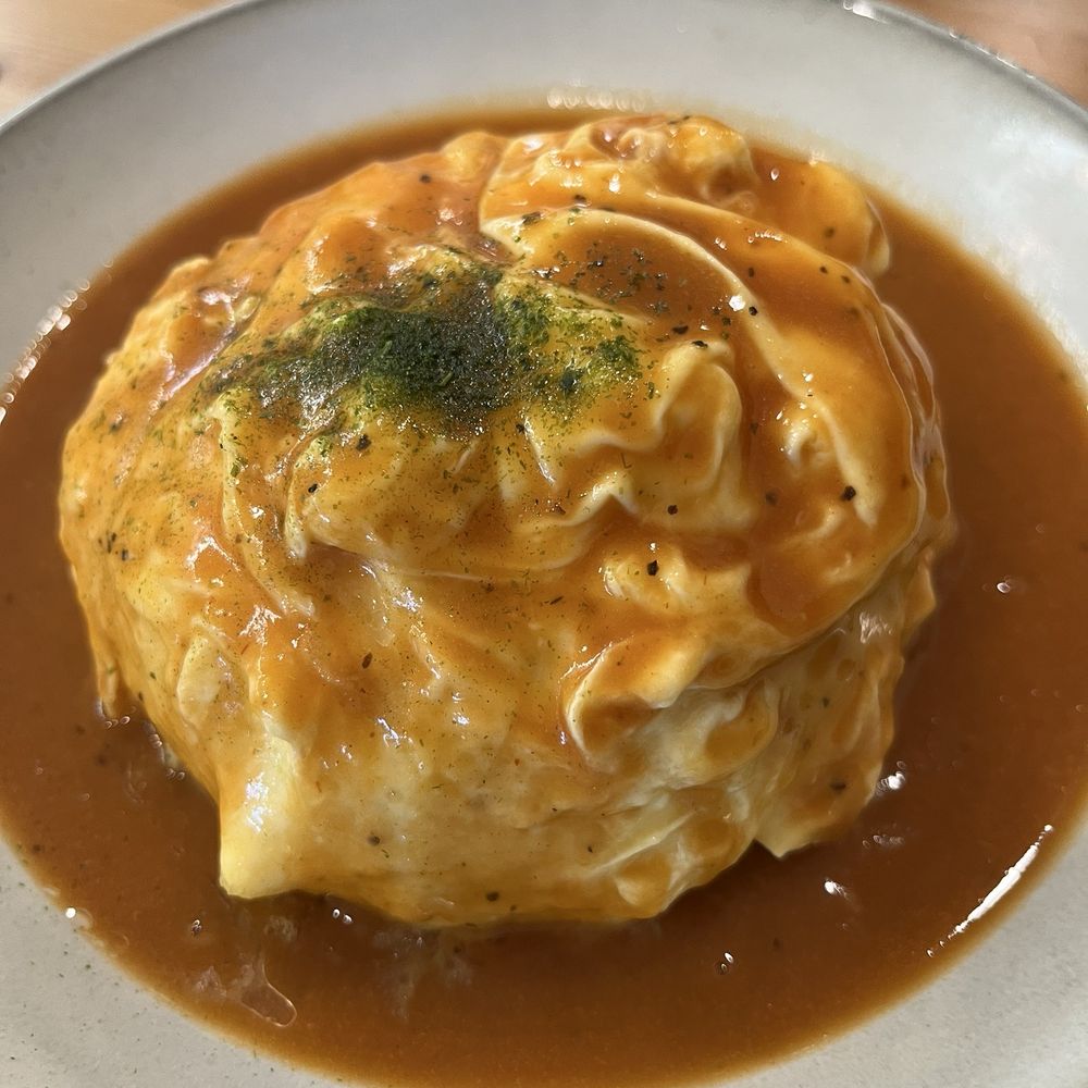 Lucky Pig - Omurice (a lil too acidic, strong tomato base) - Korean Near Me - Whittier, California Lucky Pig - Omurice (a lil too acidic, strong tomato base) - Korean Near Me - Whittier, California