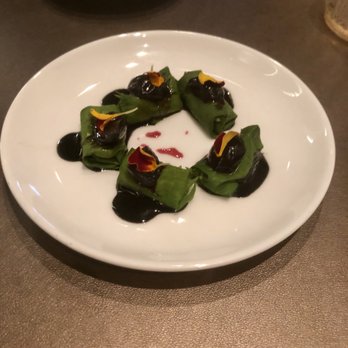 Sepia - Hors d'ourves (cabbage rolls with cherries and balsamic vinegar) - New American Near Me - Chicago, Illinois Sepia - Hors d'ourves (cabbage rolls with cherries and balsamic vinegar) - New American Near Me - Chicago, Illinois