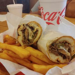 Philly cheese steak with mushroom and jalapenos Philly cheese steak with mushroom and jalapenos
