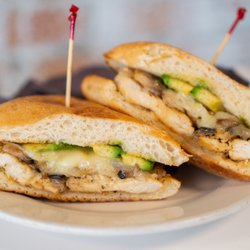 A Moveable Feast - Chicken Avocado Sandwich with Blue Corn Tortilla Chips