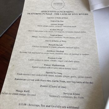 Tamarind - Executive Menu - Indian Near Me - New York, New York Tamarind - Executive Menu - Indian Near Me - New York, New York