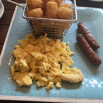 Aunties Bakery & Cafe - Scrambled eggs tater tots and sausage links - Bakeries Near Me - Whittier, California Aunties Bakery & Cafe - Scrambled eggs tater tots and sausage links - Bakeries Near Me - Whittier, California