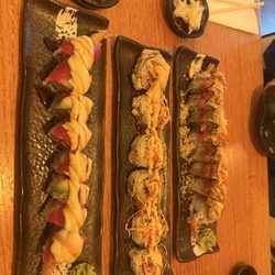 Tokyo's Sushi - Top to bottom: Green Chile Roll, Lovely Lady Roll, Playgirl Roll