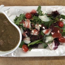 The Stuffed Mushroom Kitchen & Catering - Pear & Cranberry Salad w/Lentil & Italian Sausage Soup.