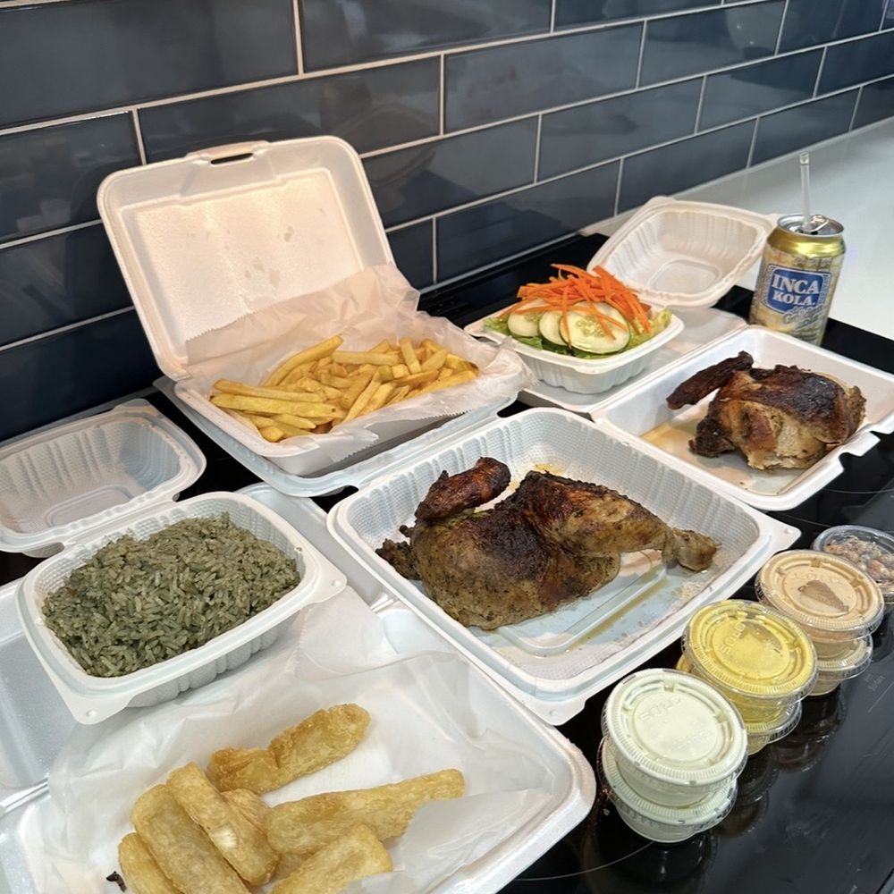 Peruvian Chicken - Whole chicken Cilantro rice Yucca fries French fries Salad Sauces - Peruvian Near Me - Oviedo, Florida Peruvian Chicken - Whole chicken Cilantro rice Yucca fries French fries Salad Sauces - Peruvian Near Me - Oviedo, Florida