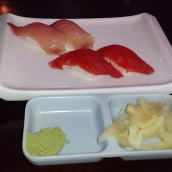Ichiban Sushi - Each order is two pieces.  So this is one order Hamach and one of Tuna. - Sushi Bars Near Me - Downey, California