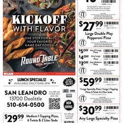 Round Table Pizza - Kickoff the 2024 NFL Season with flavor!