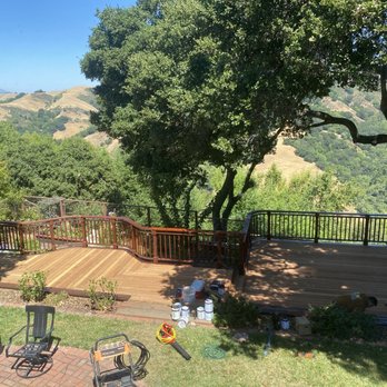 Superior Decks - Deck sanded, rails stained. - Decks & Railing Near Me - Pleasant Hill, California