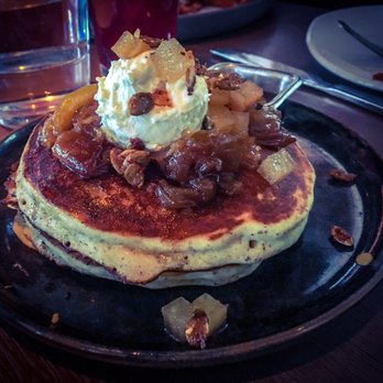 Root Down - Almond pancakes - New American Near Me - Denver, Colorado Root Down - Almond pancakes - New American Near Me - Denver, Colorado