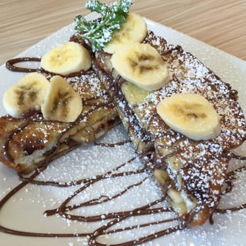 Stacks Pancake House - Nutella, bananas, and strawberries French toast. - Breakfast & Brunch Near Me - Irvine, California Stacks Pancake House - Nutella, bananas, and strawberries French toast. - Breakfast & Brunch Near Me - Irvine, California