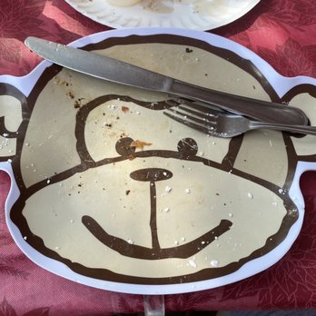 Poppy's Cafe - a plate with a monkey face on it - Breakfast & Brunch Near Me - Rye, New York