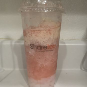 Sharetea - Strawberry Ice Blended with Lychee Jelly and Ice Cream - Bubble Tea Near Me - North Las Vegas, Nevada Sharetea - Strawberry Ice Blended with Lychee Jelly and Ice Cream - Bubble Tea Near Me - North Las Vegas, Nevada