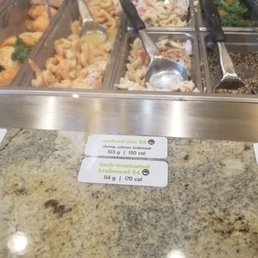 Protien area of the salad bar Protien area of the salad bar
