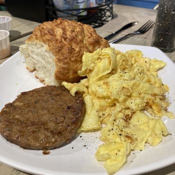 Biscuit Head - Half Breakfast: Biscuit, Scrambled Eggs, and Veggie sausage patty - Breakfast & Brunch Near Me - Asheville, North Carolina Biscuit Head - Half Breakfast: Biscuit, Scrambled Eggs, and Veggie sausage patty - Breakfast & Brunch Near Me - Asheville, North Carolina