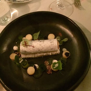 De Silveren Spiegel - North Sea Crab. Cucumber with horseradish marshmallow, crispy cylinder of brick dough - Modern European Near Me - Amsterdam, New Hampshire De Silveren Spiegel - North Sea Crab. Cucumber with horseradish marshmallow, crispy cylinder of brick dough - Modern European Near Me - Amsterdam, New Hampshire